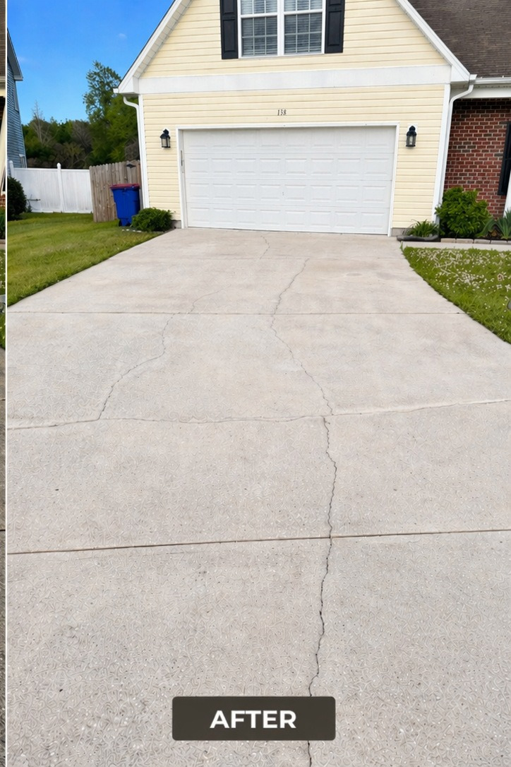 Driveway after cleaning