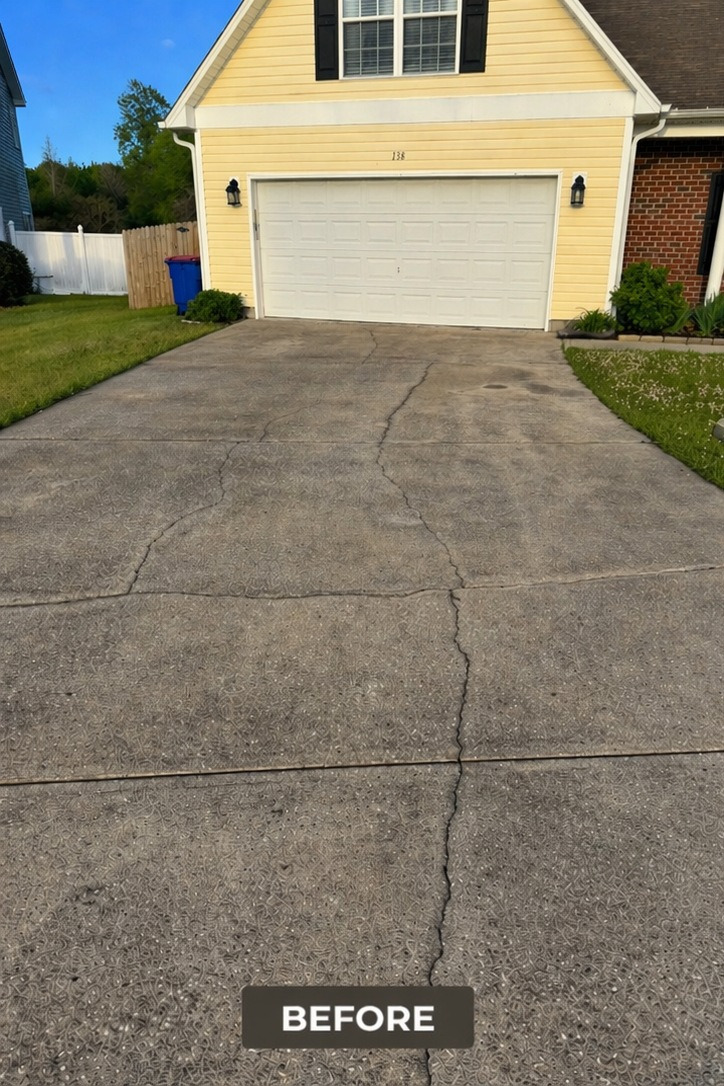 Driveway before cleaning