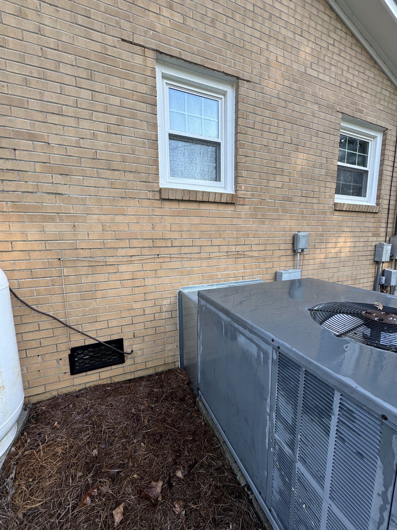 Clean brick exterior after soft washing