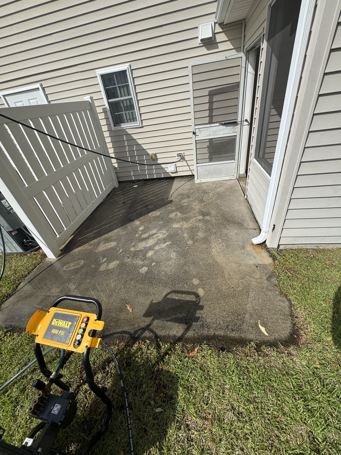 Patio before